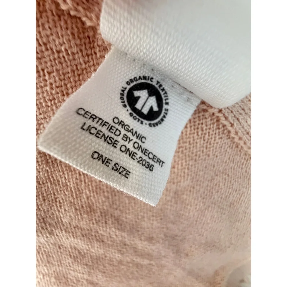 Zestt Organics Dreamsoft Cotton Colorblock Wrap Scarf Pink Beige Cream OS